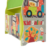 Comes complete with a roll-out toy chest for moving toys around