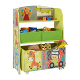 This handy toy storage unit, complete with roll-out toy chest