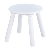 बच्चों की ड्रेसिंग टेबल | वैनिटी टेबल सह डेस्क और स्टूल | ठोस सफ़ेद लकड़ी | 3 वर्ष+