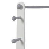 Four grey side hooks for extra hanging