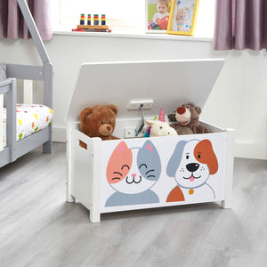 Caja de juguetes y asiento para niños, Almacenamiento, Diseño de perros y  gatos