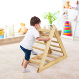 مونتيسوري بيكلر الطبيعي مثلث الصنوبر البيئي | إطار تسلق خشبي للأطفال الصغار | إطارات التسلق الداخلية
