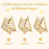 Triángulo de pino ecológico Montessori pikler | columpio de madera para niños pequeños | estructuras trepadoras de interior