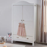 The eclipse Wardrobe combines vintage style and a fresh white finish, making it a beautiful addition to your new nursery. 