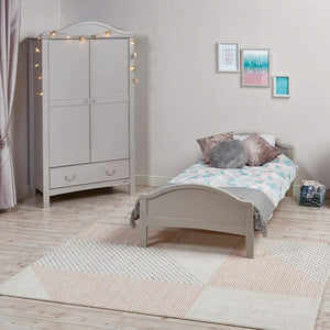 Childrens Versailles French grey bed with curved headboard & footboard is perfect for your little one to feel grown up!