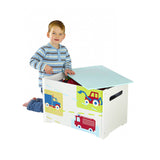 Esta resistente caja de juguetes de madera es perfecta para guardar todos los juguetes y juegos favoritos de tus pequeños.