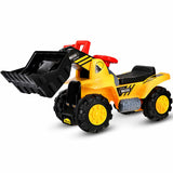 Kids Ride-On Toy Bulldozer | Push Along Digger | Toy Horn and Storage Seat