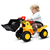 Kids Ride-On Toy Bulldozer | Push Along Digger | Toy Horn and Storage Seat