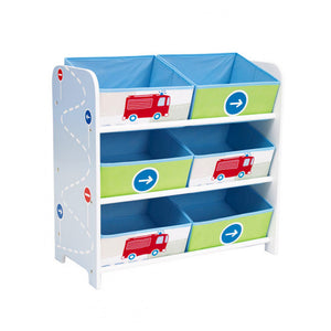 Our attractive 6 Bin Trucks n Tractors Toy Storage unit will make tidying up a pleasure rather than a chore for your little ones