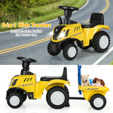 The trailer can act as a storage area for your child's favourite snacks and toys which includes a shovel and rake toy.
