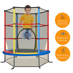 5.5ft Kids Trampoline With Safety Net | Small Trampoline | Indoor or Outdoor Trampoline