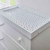 Softly padded with foam to offer support and comfort whilst fitting most dressers and suitable from birth.