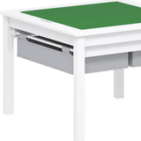 Eco-conscious 3-in-1 Kids Lego Table | Activity Table | Large Storage Drawers | White | 2 Years+