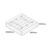 حوض رمل للأطفال بغطاء ومقاعد بأبعاد 100 × 97 × 21.5 سم