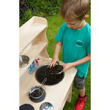 घर के अंदर खिलौना रसोई के रूप में या बाहर मिट्टी की रसोई के रूप में उपयोग करें!
