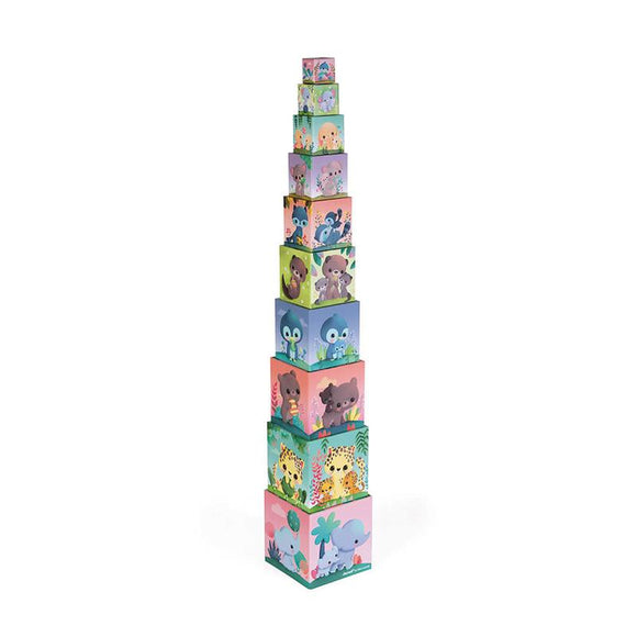 Activity & Educational Toys | Square Stacking Pyramid Ultra Cute Animals | Stacking and Nesting Toys