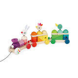 Activity & Educational Toys | Zigolos Giant Multicolour Train | Wooden Toys