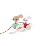 Activity & Educational Toys | Zigolos Pull-Along Rabbits | Wooden Toys Additional View 2
