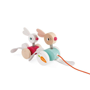 Activity & Educational Toys | Zigolos Pull-Along Rabbits | Wooden Toys