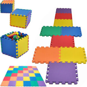 Interlocking Montessori Thick Foam Play Floor Mats Jigsaw Mats for Baby Playpens and Playrooms Multicoloured