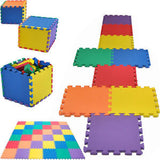 Tapis de sol de jeu en mousse épaisse Montessori | Tapis puzzle pour parcs et salles de jeux pour bébés | Multicolore