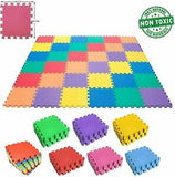 Tappetini da gioco Montessori in schiuma spessa ad incastro | Tappetini puzzle per box e sale giochi per bambini | Multicolore