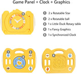 यह बेबी प्लेपेन एक गेम पैनल के साथ आता है जिसमें बच्चे को प्रसन्न और मनोरंजन करने के लिए बहुत सारे इंटरैक्टिव तत्व शामिल हैं
