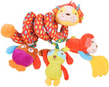 This baby and toddler swing comes with a spiral toy bar to entertain, educate and delight your tot