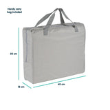 Lichtgewicht opvouwbare box en reiswieg met matras en draagtas | Lichtgrijs