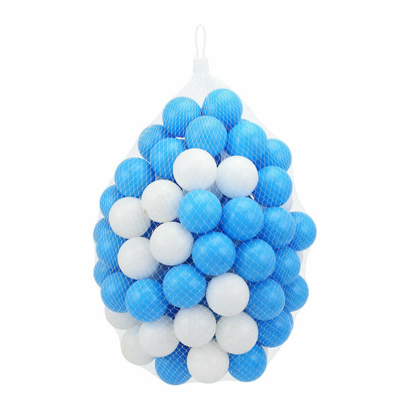 Balls for Ball Pits and Playpens | Plastic Lightweight Soft Play Balls | Blue & White