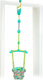 The lightweight frame on this baby door jumper is easy to remove and take on-the-go