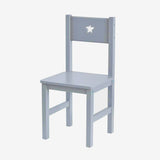 Kinderstuhl aus Holz | Stuhl für Hausaufgabenschreibtisch | Weiß oder Grau