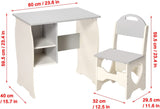 Montessori Sweetheart Children's Homework Desk | Bookshelf | Storage & Stool | Grey & Cream 3-10 Years