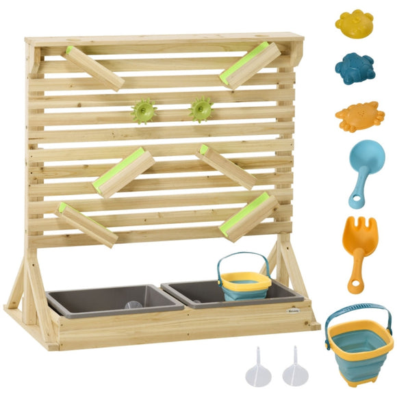 Montessori Eco Fir 18 PC Wood Waterwall Water Play Water Table www.littlehelper