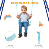 Large childrens swing made with quality materials in blue
