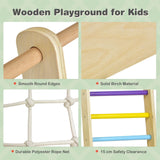 8-in-1 Eco Wood Montessori Climbing Gym with Swing | Slide | Climbing Wall | Monkey Bars & More | 3 Years+