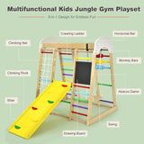 Children's 8-in-1 Eco Wood Montessori Climbing Gym with Swing | Slide | Climbing Wall | Monkey Bars | 3 Years+