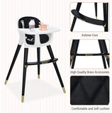 High chair and low chair with foot rest