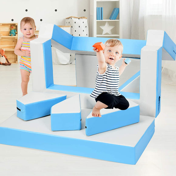 Montessori 4-in-1 Soft Play Equipment, Foam Play Bed & Sofa