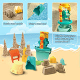 Großes 21-teiliges Eimer- und Spaten-Set | Sand- und Wasserspiel | Outdoor-Spielzeug für Sandkasten | 3 Jahre+