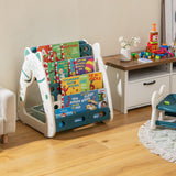 Cavalete infantil com altura ajustável Montessori, quadro magnético para apagar a seco e estante | 1-5 anos