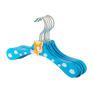 Children's Wooden Hangers | Toddler Hangers | Cute Fox | Pack of 10 | Blue