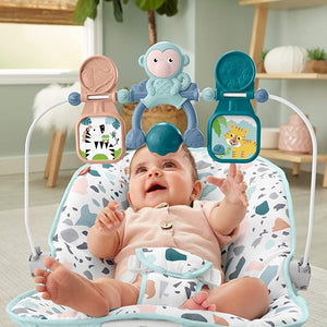 Transat à bascule pour bébé | chaise berçante portable vibrante | couleurs pastel | depuis la naissance