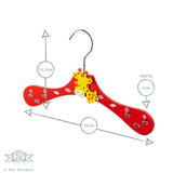Trähängare för barn | Småbarnshängare | Giraff | Förpackning om 10 | Röd