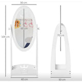 Ce miroir pour enfants avec un motif de couronne de princesse découpée mesure 104 cm de haut x 40 cm de large x 30 cm de profondeur.