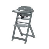 Timba Adjustable Height Wooden High Chair & Tray | Dark Grey | 6m - 10 years