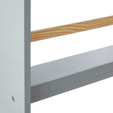 This baby and toddler grey montessori bookcase is a useful storage space to store your children's books and accessories