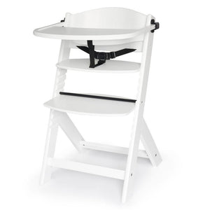 Vår skandinaviske Grow-with-Me-hvite barnestol kan brukes av babyer fra 6 måneder til 10 år som skrivebordsstol