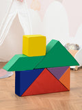 Make endless configurations with this 7 piece large soft foam play set