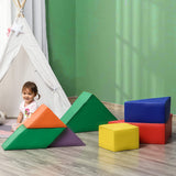Equipo de juego suave Montessori | Juego de juego de espuma entrelazada de 7 piezas | Variedad de formas | 12 meses+